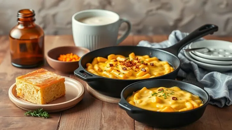 Delicious Velveeta skillet recipes with various vegetable and meat accompaniments.