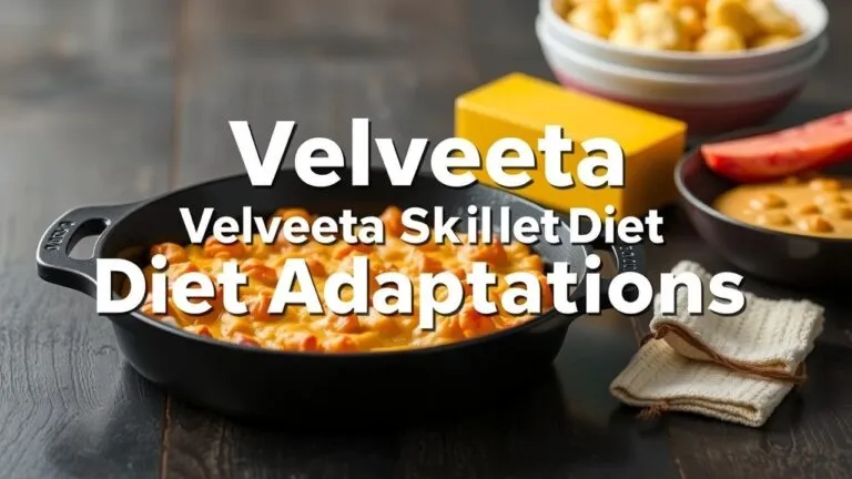 Comparison of Velveeta skillet dietary adaptations, including low-carb, gluten-free, dairy-free, vegetarian, vegan, and high-protein options, highlighting key changes and nutritional considerations.