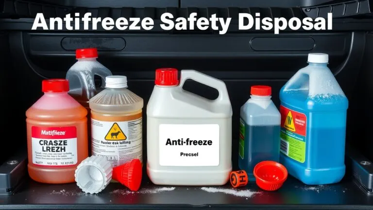 Safe antifreeze handling, disposal, and storage practices to protect your family and the environment. Learn about antifreeze toxicity, proper disposal methods, and safe storage tips.
