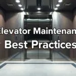 Infographic depicting best practices for elevator maintenance, including a checklist and emergency procedures.