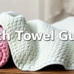 Different types of bath towels, showcasing various materials, sizes, and textures.