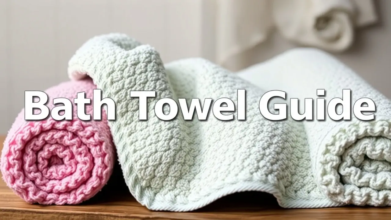 Different types of bath towels, showcasing various materials, sizes, and textures.