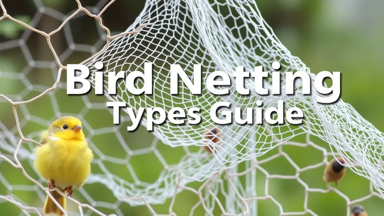 Different types of bird netting for gardens, orchards, and commercial use, highlighting their features and applications.
