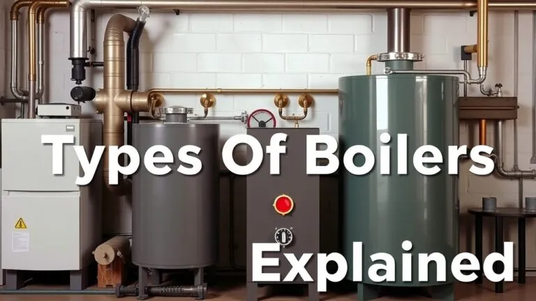 Infographic comparing combi, heat only, system and other boiler types for home heating systems.