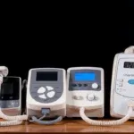 Different types of CPAP machines: CPAP, BiPAP, and APAP devices for sleep apnea treatment.