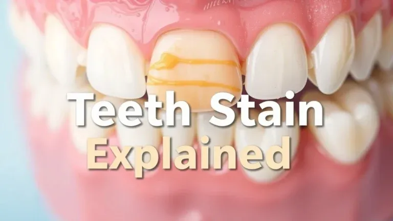 Infographic showing the difference between extrinsic and intrinsic teeth stains, including causes and treatment options.