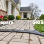 Preparing a driveway for sealing - cleaning, crack repair, and weather considerations.
