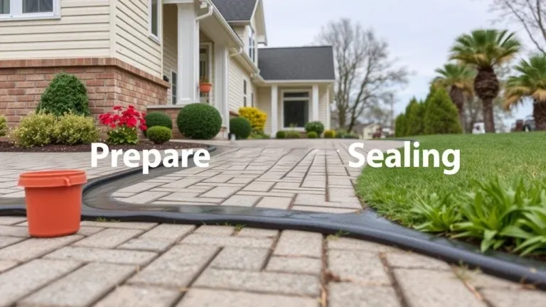 Preparing a driveway for sealing - cleaning, crack repair, and weather considerations.