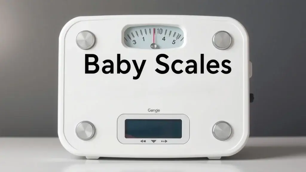 A digital baby scale displaying an infant's weight, highlighting accurate weight monitoring for healthy growth.