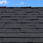 Different types of asphalt shingles, including 3-tab and dimensional shingles, shown in a comparison chart.