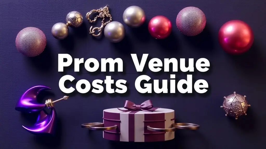 Infographic showing a breakdown of prom venue costs, including rental fees, catering, and decorations, with tips for budgeting and finding affordable options.