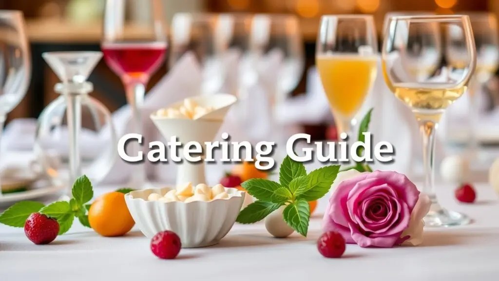 Prom catering guide showcasing different styles like buffet, plated dinner, family style, and cocktail reception, with tips for choosing a caterer and accommodating dietary needs.