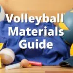 Types of volleyball materials, including volleyballs and training equipment for players and coaches.
