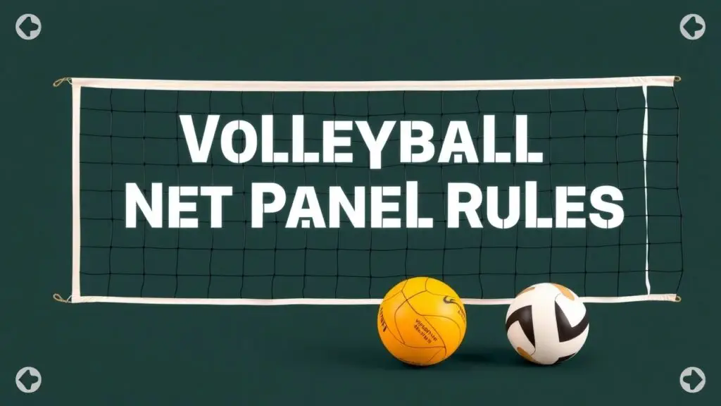 Volleyball net with three panels, illustrating FIVB regulations for indoor volleyball.