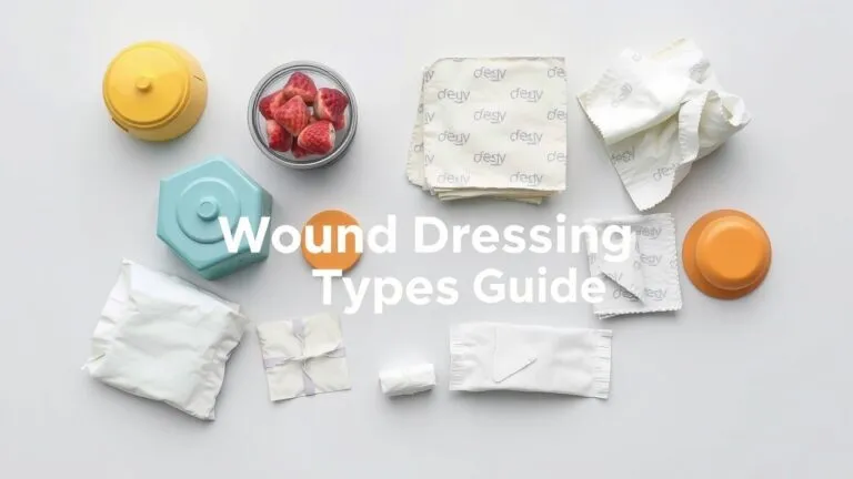 Infographic showing various types of wound dressings, their uses, and when to use them for optimal wound healing.