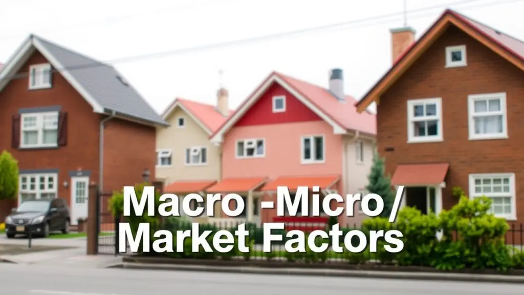 Macro and micro factors shaping housing markets, including economic conditions, government policies, demographics, seasonal changes, and geographic location.