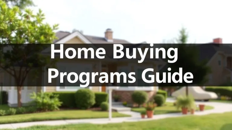 Infographic illustrating different types of home buying programs, including first-time homebuyer programs, down payment assistance, and state and federal loan options.