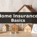Home insurance infographic explaining dwelling, personal property, and liability coverage, including actual cash value vs. replacement cost and deductible options.