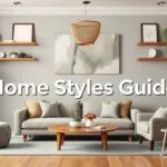 Infographic showing various home design styles such as modern, farmhouse, craftsman, Victorian, and contemporary, highlighting their key features and characteristics.