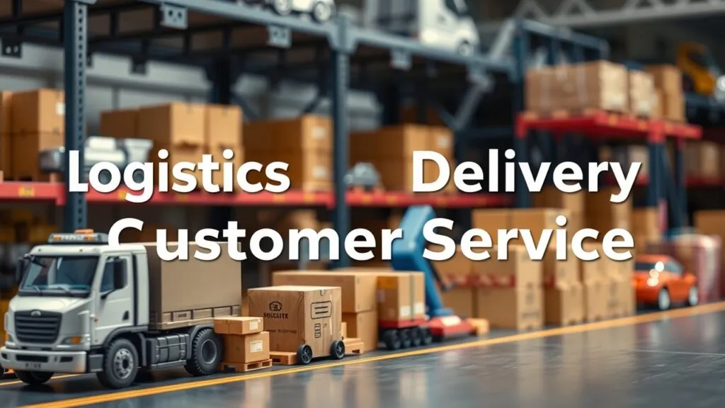 Logistics & Delivery and Customer Service KPI Deep Dives infographic showing key metrics for measuring efficiency and customer satisfaction.