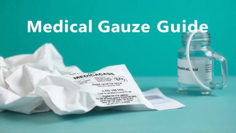 Infographic showing different types of medical gauzes and their uses.